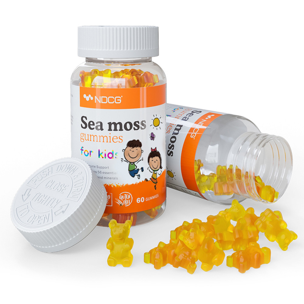 Irish Sea Moss NDCG orange 60 chewable candies packaging box view