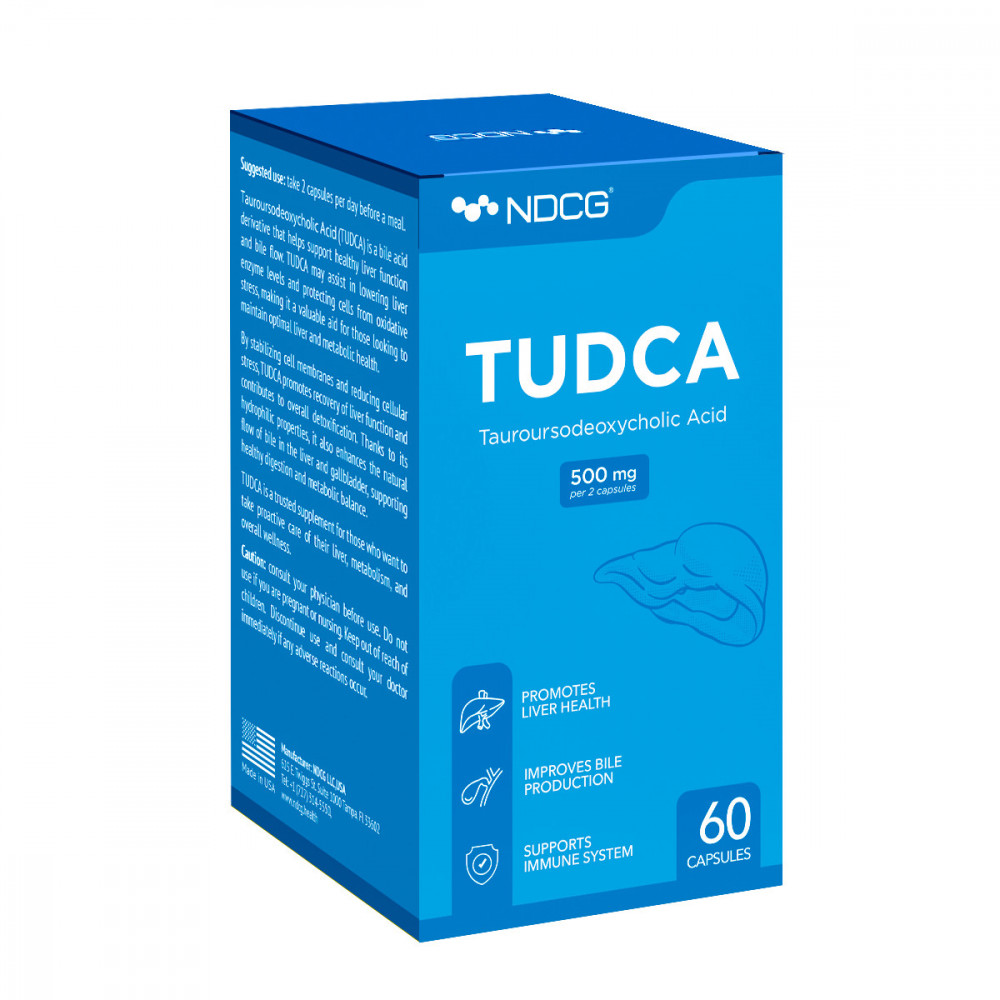 Тудка TUDCA NDCG 500 мг 60 капсул упаковка коробка крупным планом