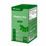 Slippery Elm NDCG 400 mg 100 capsules packaging box close-up view