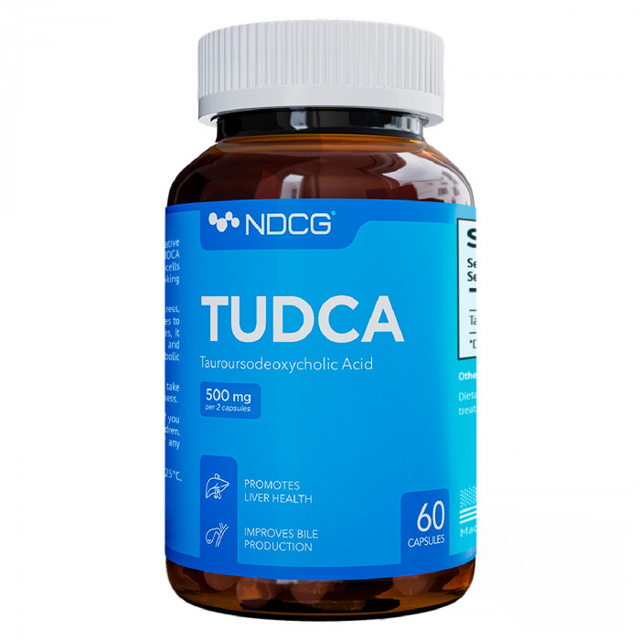 Тудка TUDCA NDCG 500 мг 60 капсул БАД для печени лицевая сторона